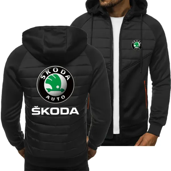 2023New Spring Autumn Skoda Hoodie Men's Fashion Sport Casual Sweatshirts Cardigan Zipper Long Sleeve Jacket